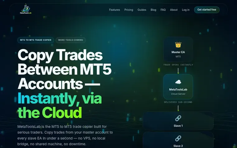Screenshot of the MetaToolsLab homepage