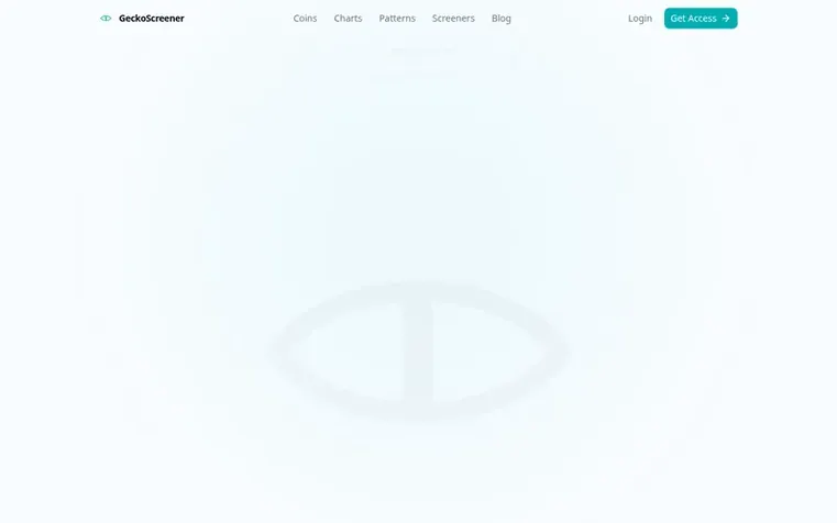 Screenshot of the GeckoScreener homepage