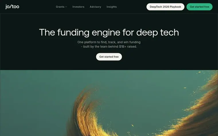 Screenshot of the Joltoo homepage