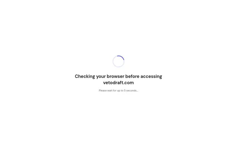 Screenshot of the VetoDraft homepage