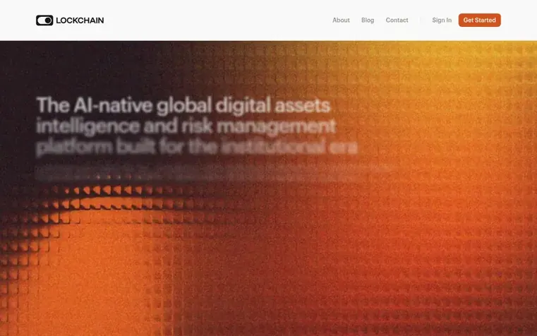 Screenshot of the Lockchain homepage