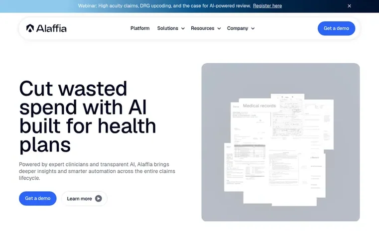 Screenshot of the Alaffia homepage