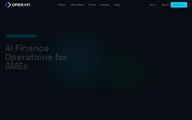 Screenshot of the OPERAFI homepage