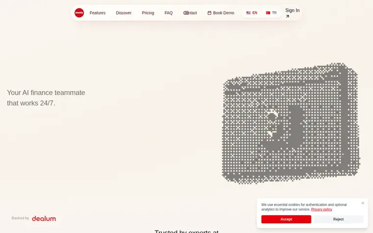 Screenshot of the Montty homepage