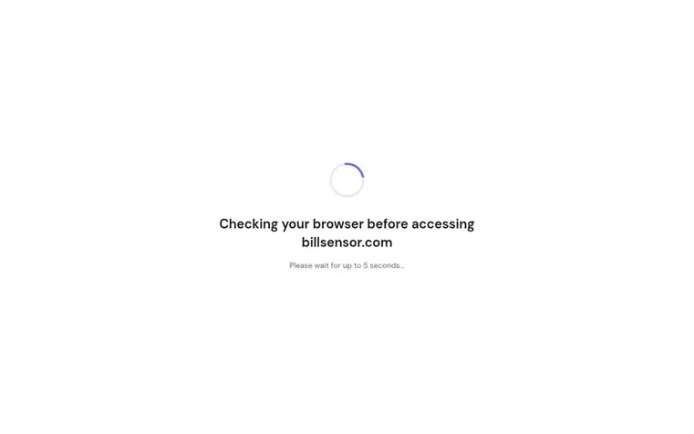 Screenshot of the BillSensor homepage