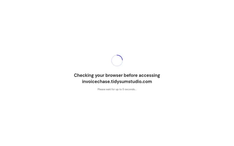 Screenshot of the Invoice Chase Tracker homepage